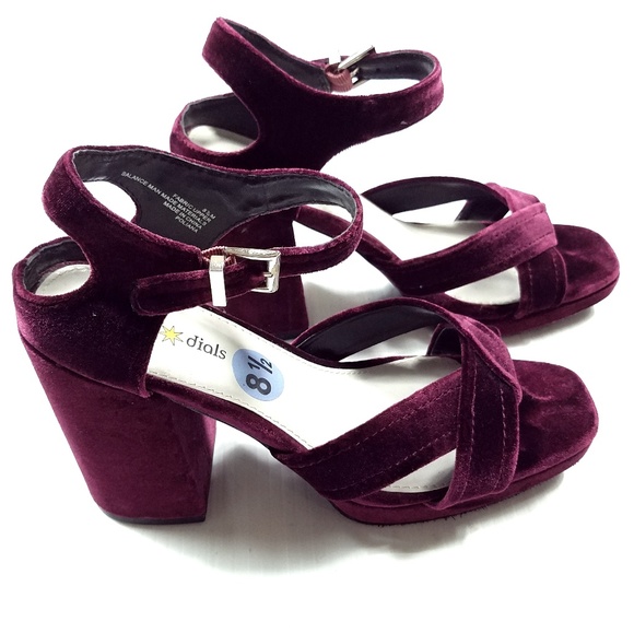 Seven Dials Shoes - Seven Dials Poliana Raspberry Velvet Heels